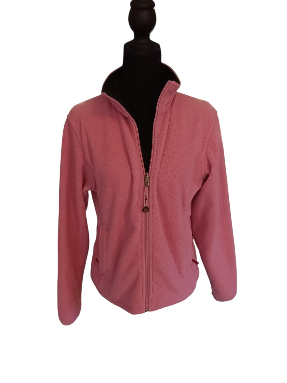 L.L. Bean Pink Zip-Up Utility Fleece Jacket